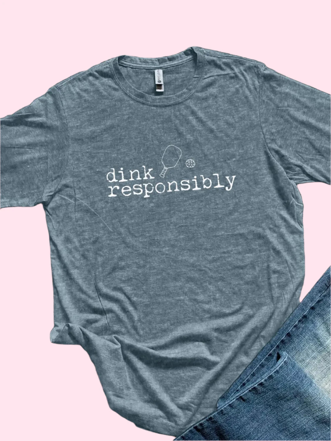 Dink Responsibly - Funny Men's Tee |  Indigo (White Ink)