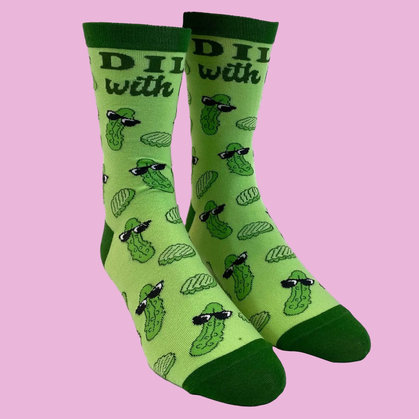 DILL with It Socks| green + pickles