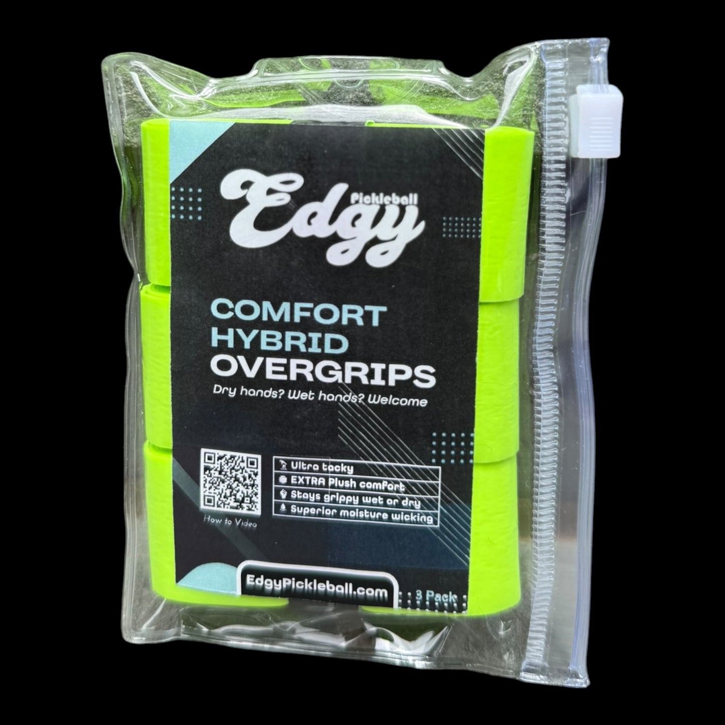 Hybrid Overgrip | 3 Pack | Electric Lime