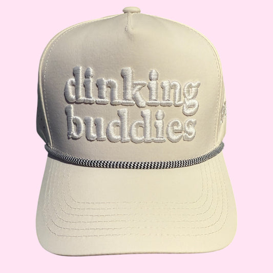 dinking buddies Hat | creamy white + white