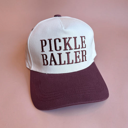 Pickleballer Snapback Hat | raisin