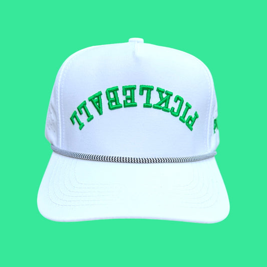 PICKLEBALL Upside Down Hat | white + green