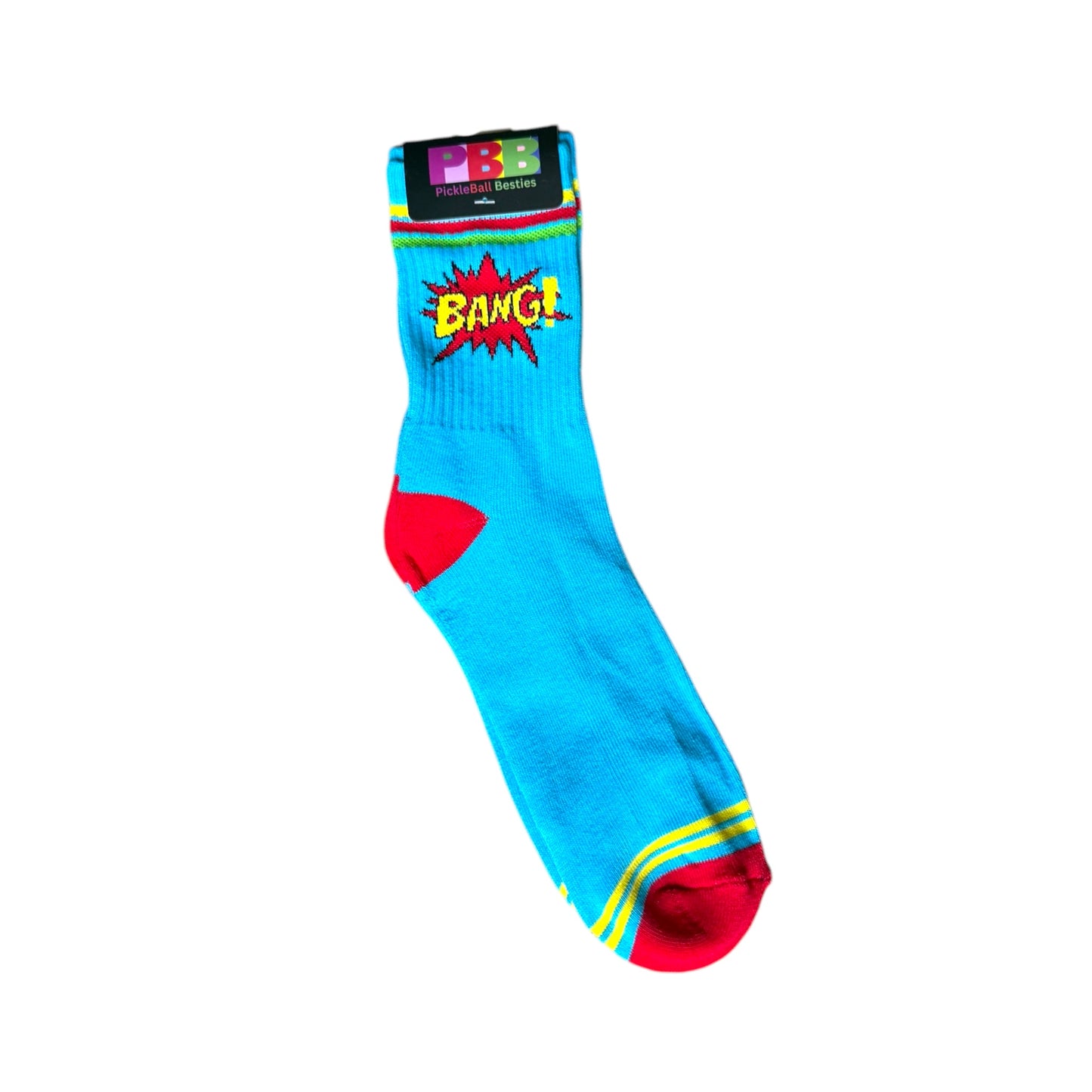 SUPERHERO Style BANG! + DINK! Fun Socks | Blue