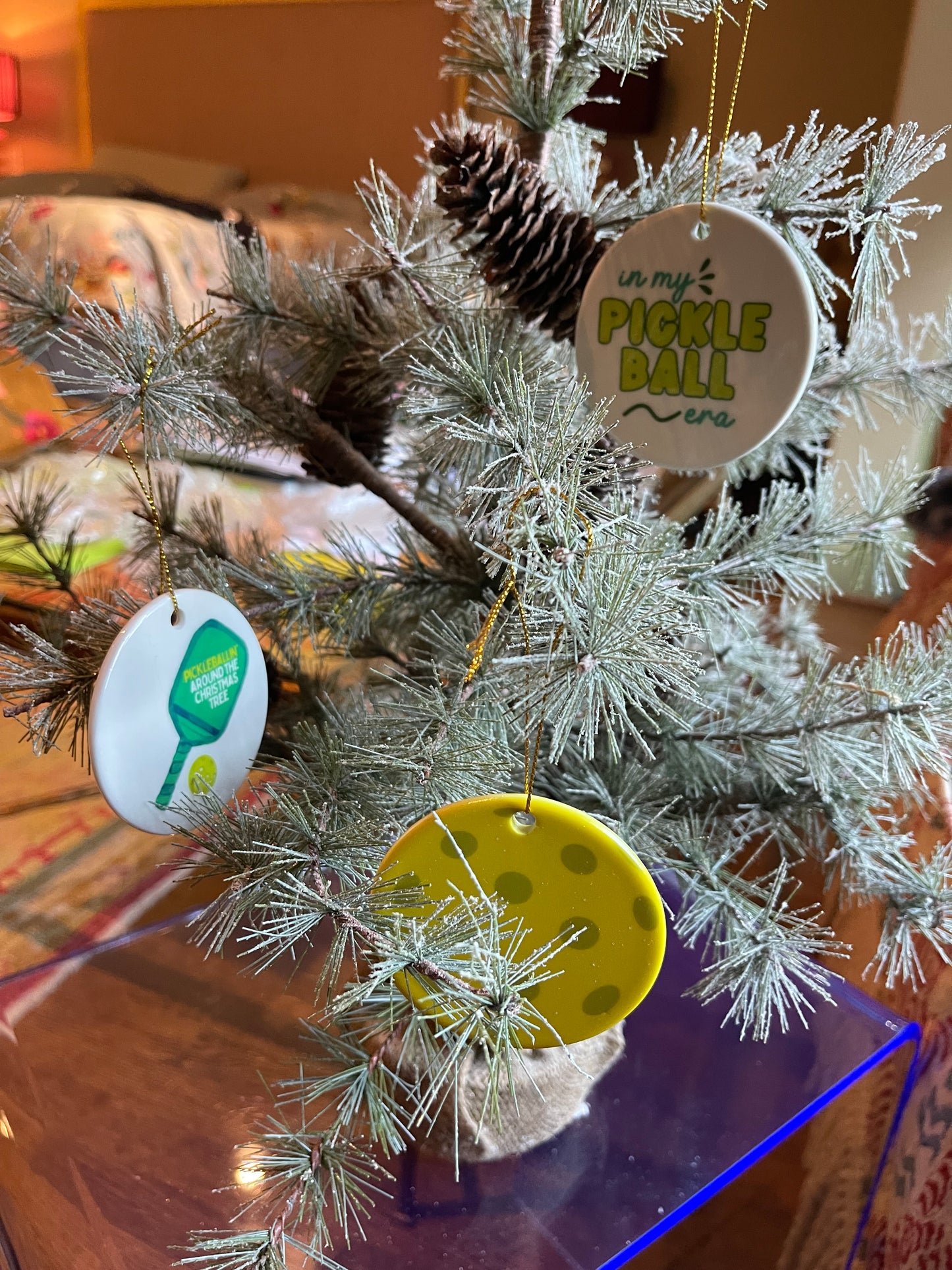 Ceramic Round 3" Ornament | Pickleball (no words necessary 🤣)