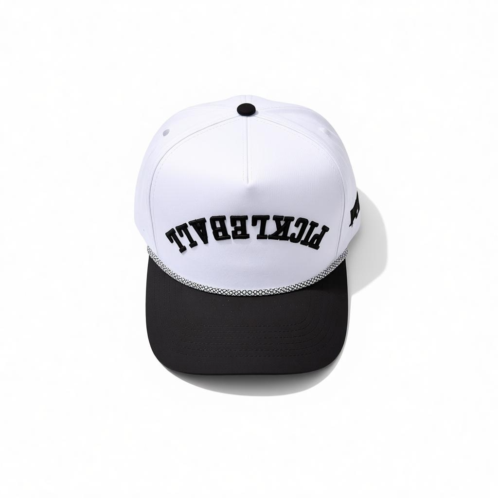 PICKLEBALL Upside Down Hat | white + black