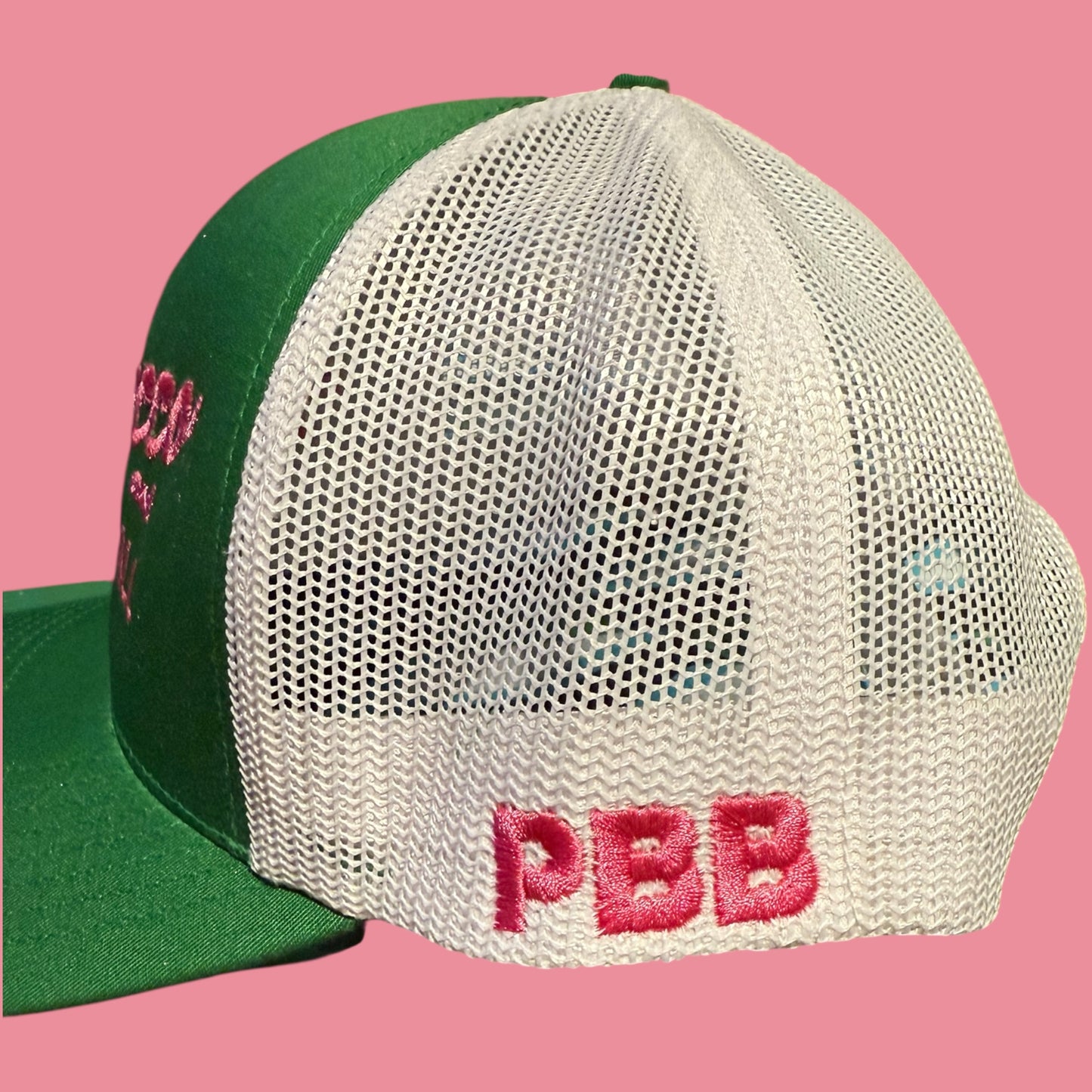 Prosecco and Pickleball Hat | green + hot pink