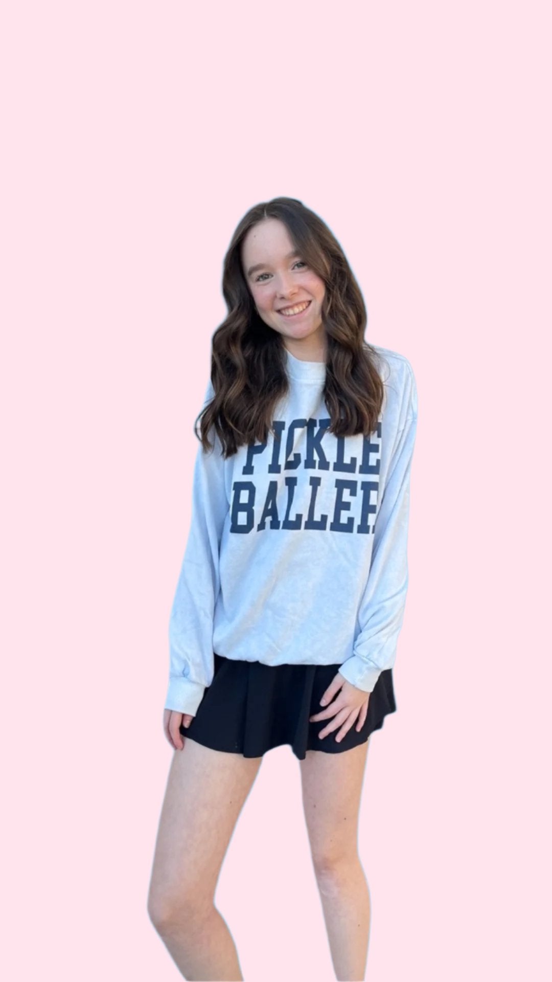 PICKLEBALLER | Mineral Washed Blue Sweatshirt