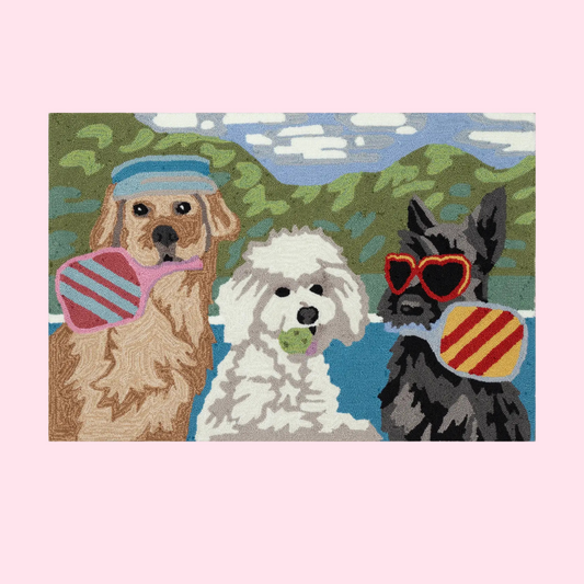 IN STORE ONLY!  Pickled Pups Rug | Indoor + Outdoor Rug
