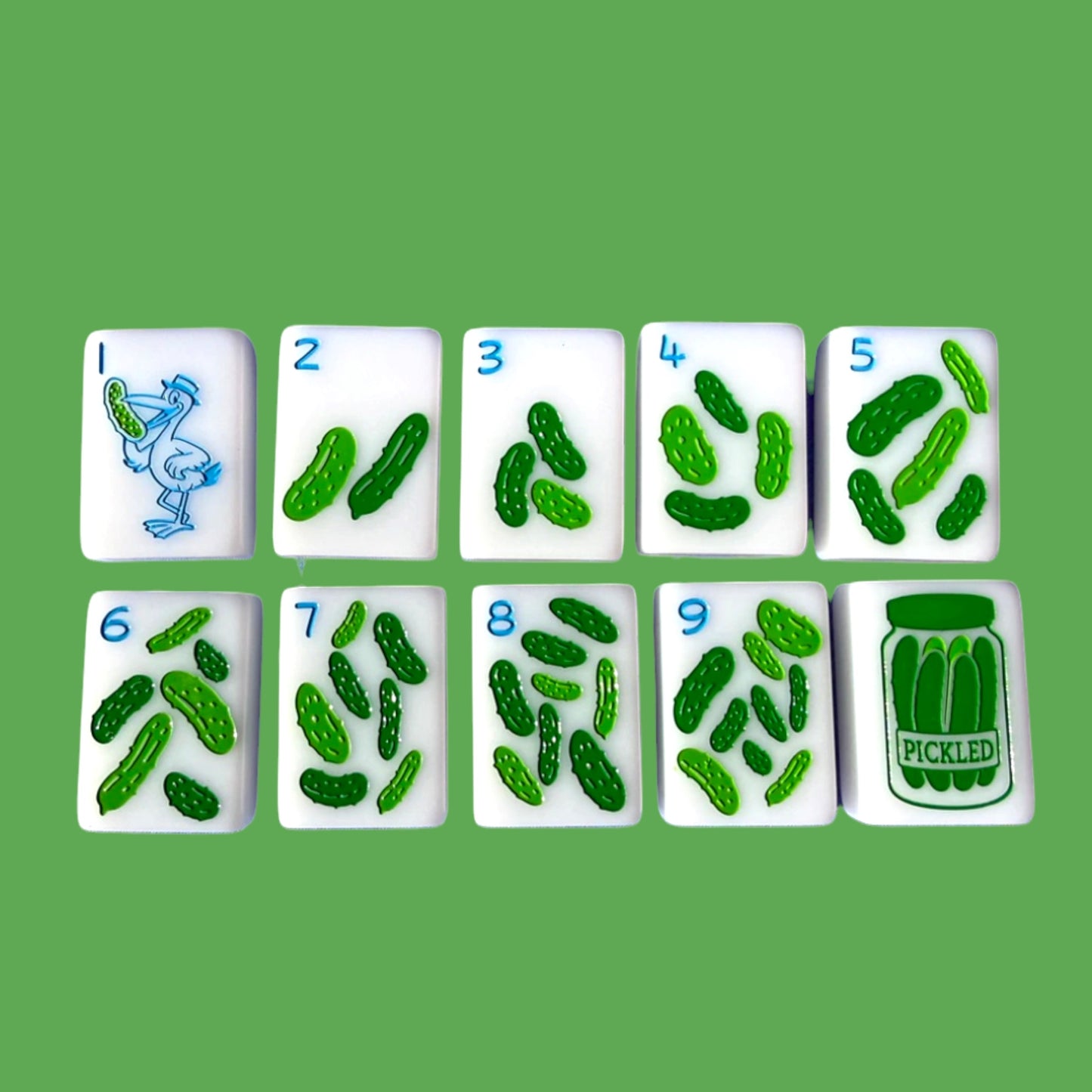 American Pickleball Mahjong Set | vibrant colors