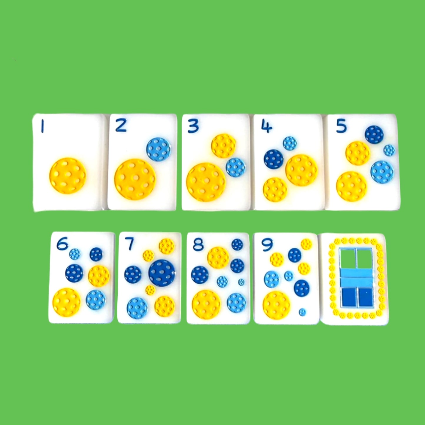 American Pickleball Mahjong Set | vibrant colors