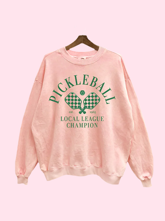 LOCAL LEAGUE CHAMPION | Mineral Washed Pink Sweatshirt