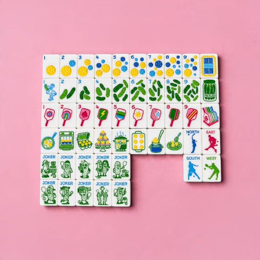 American Pickleball Mahjong Set | vibrant colors