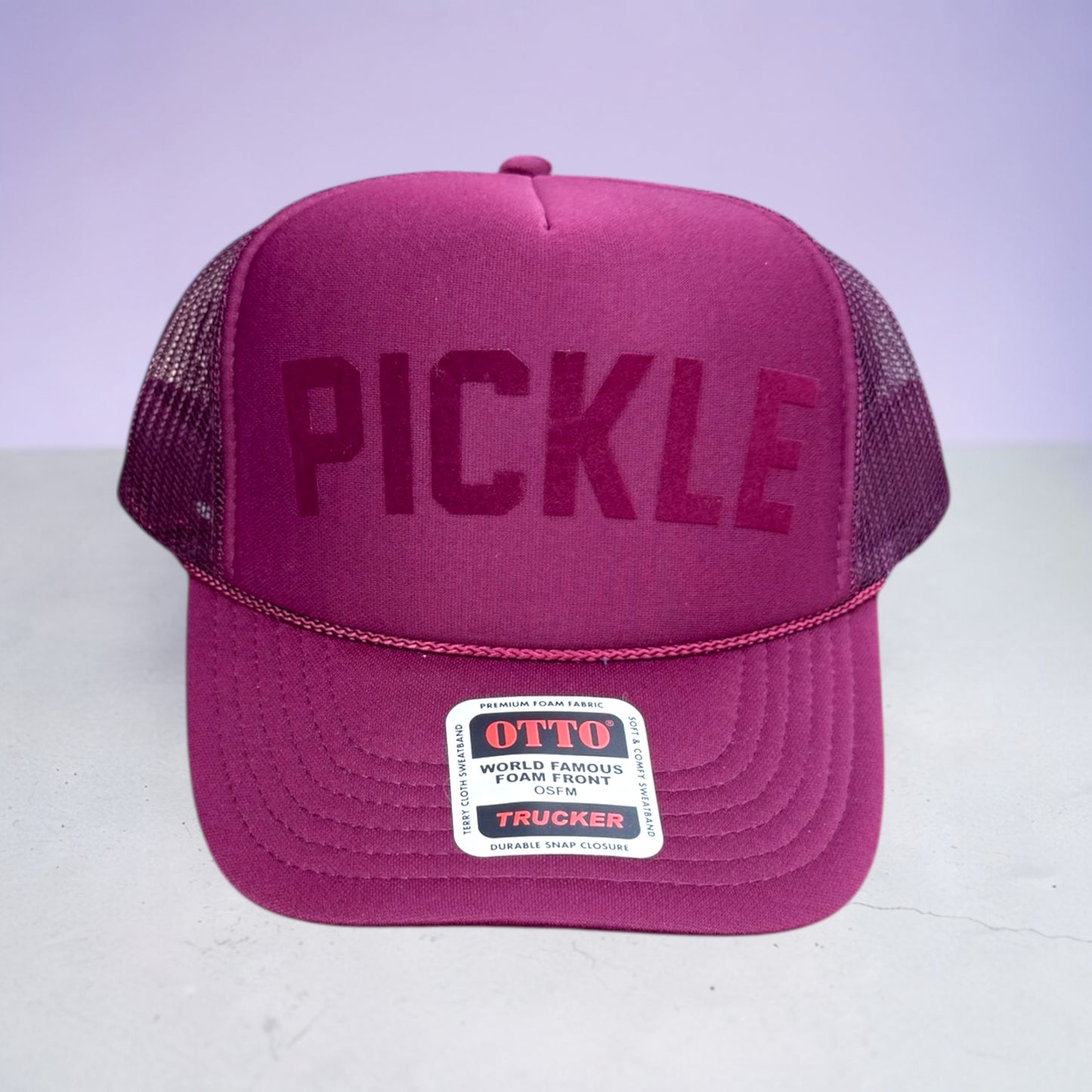 PICKLE Trucker Hat | maroon