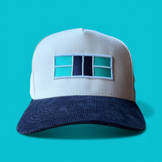 ON COURT Embroidered Pickleball Hat | canvas with navy corduroy lid