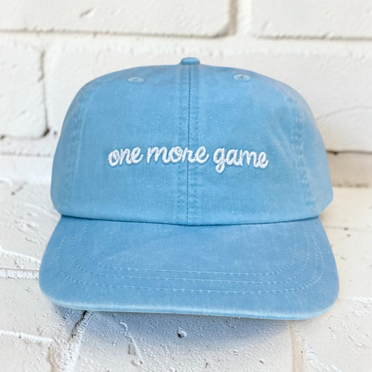One More Game Embroidered Hat | light blue