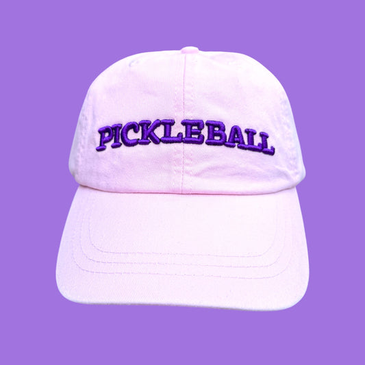 Embroidered "dad" Hat | light pink + purple