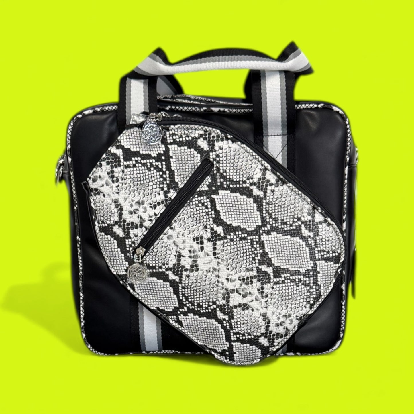 IN STORE ONLY! Snakeskin Pickleball Bag w/ Crossbody Strap + Paddle Storage