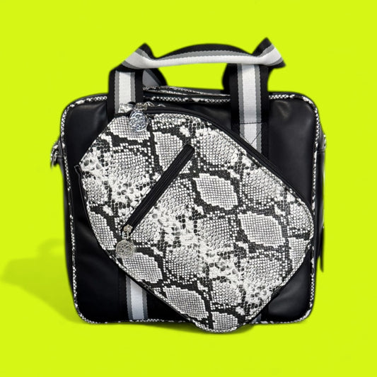 IN STORE ONLY! Snakeskin Pickleball Bag w/ Crossbody Strap + Paddle Storage