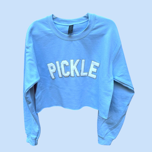 PICKLE Cropped Sweatshirt | light blue