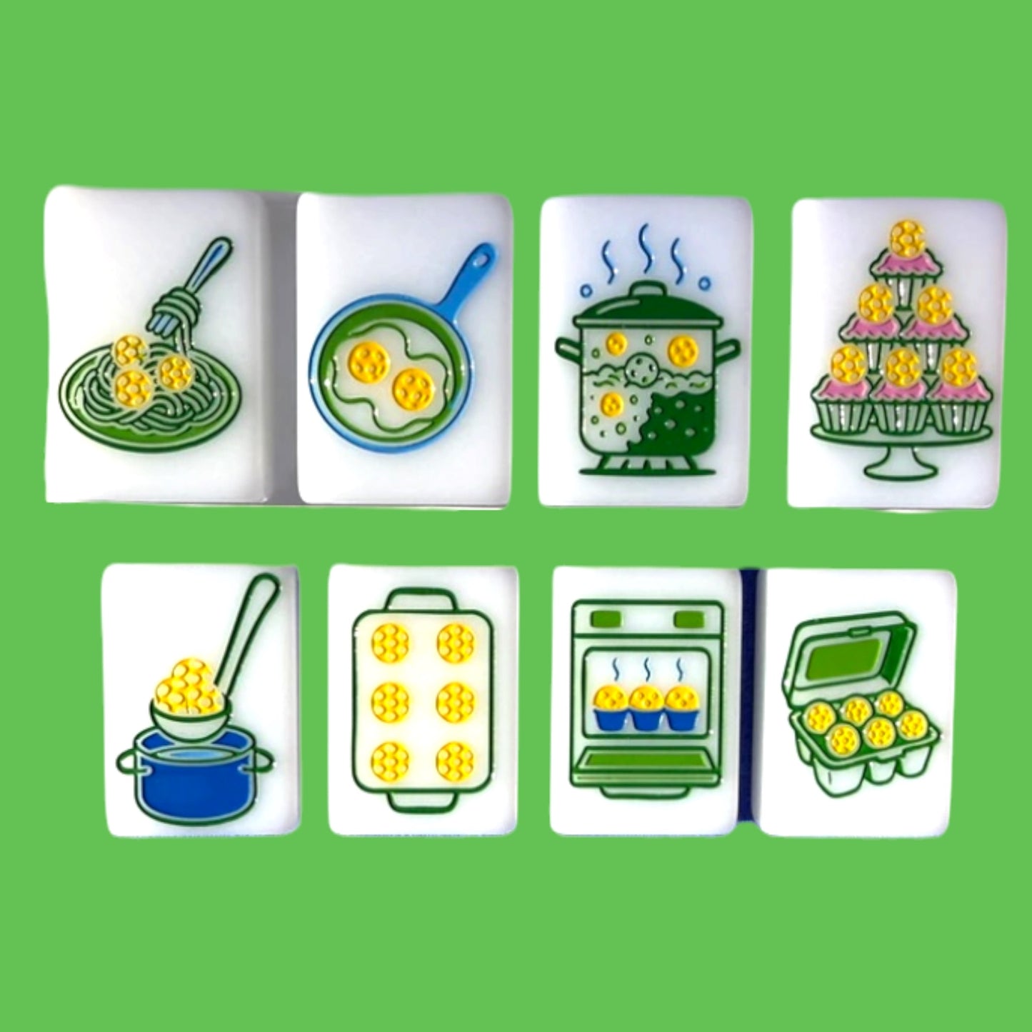 American Pickleball Mahjong Set | vibrant colors