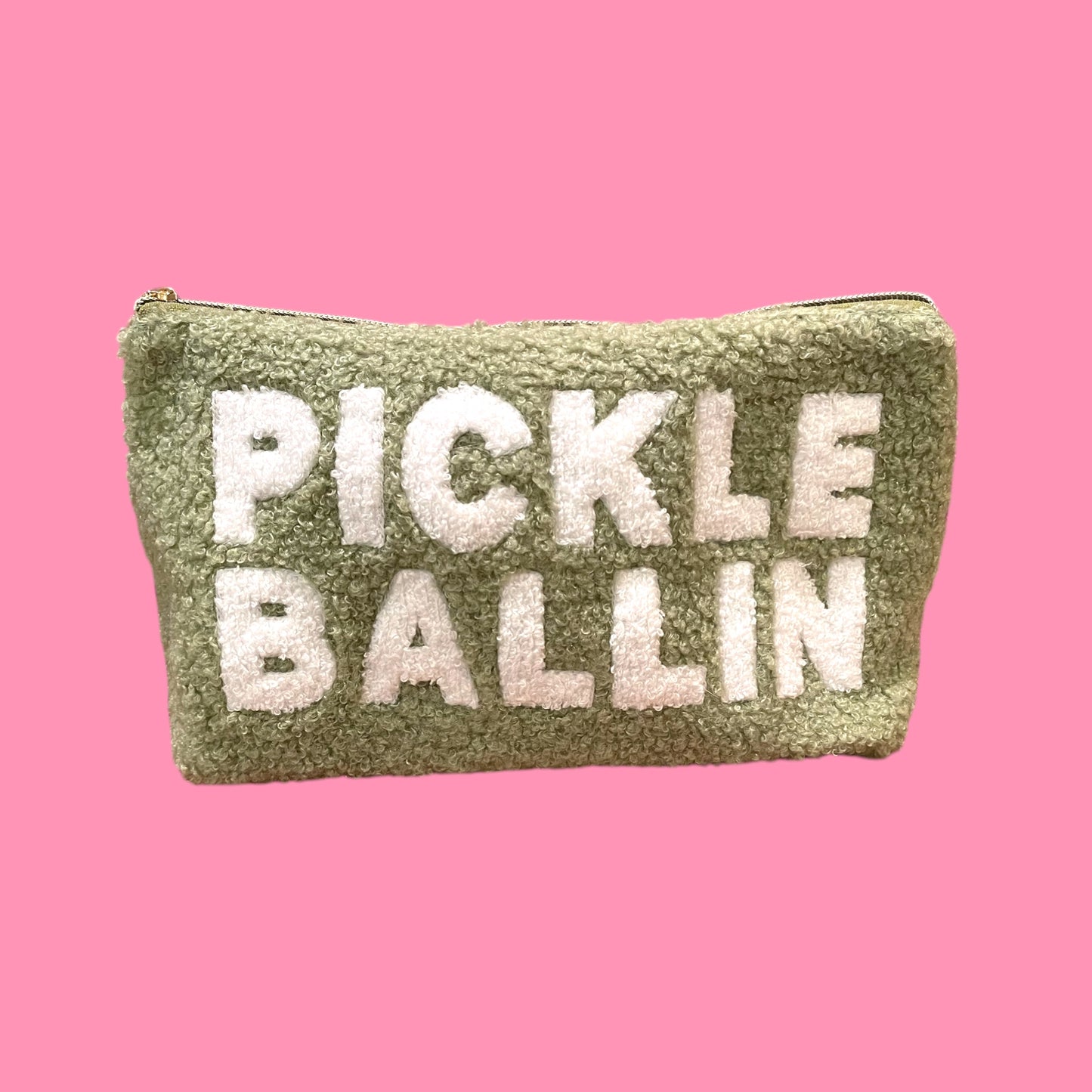 PICKLE BALLIN Teddy Pouch | Green