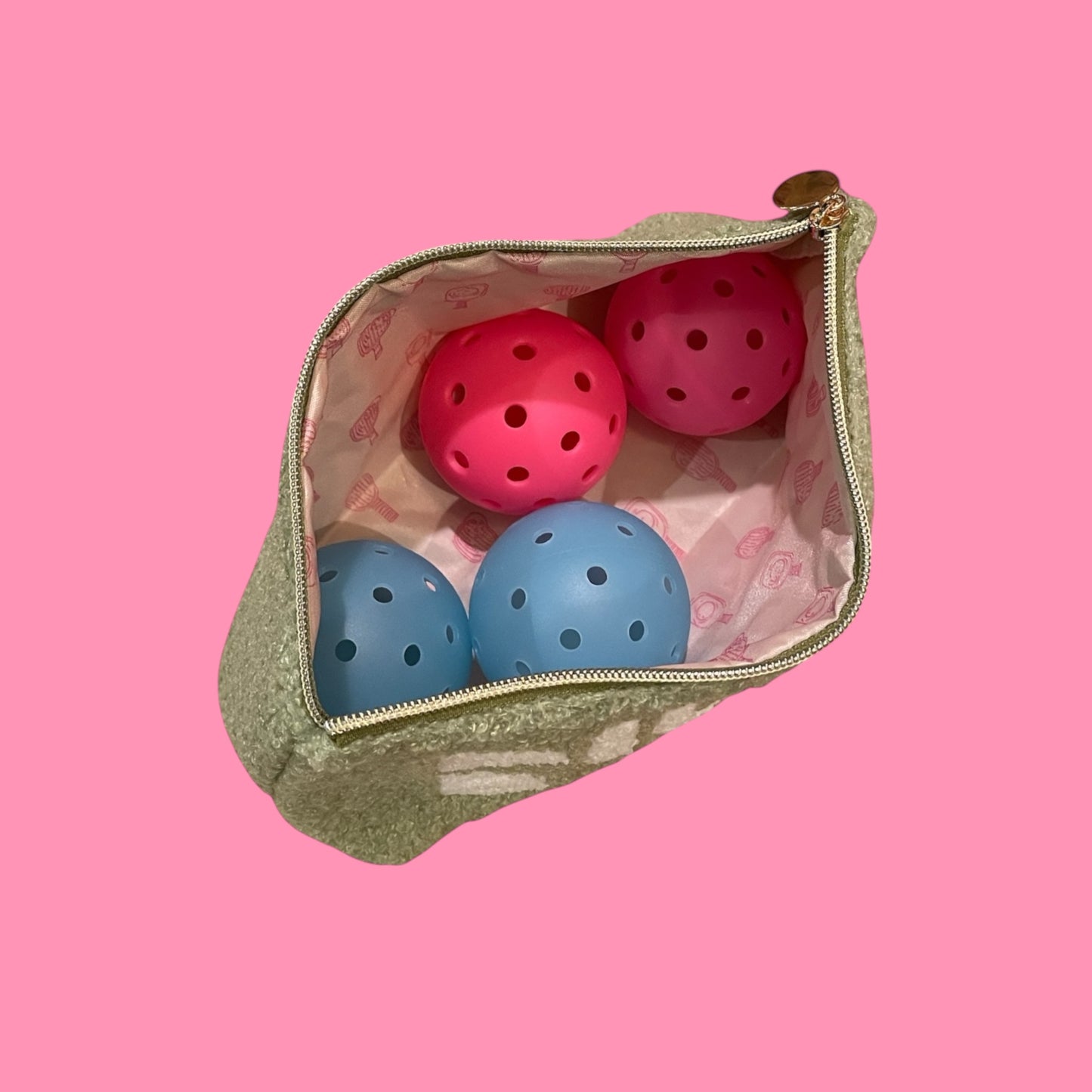 PICKLE BALLIN Teddy Pouch | Green