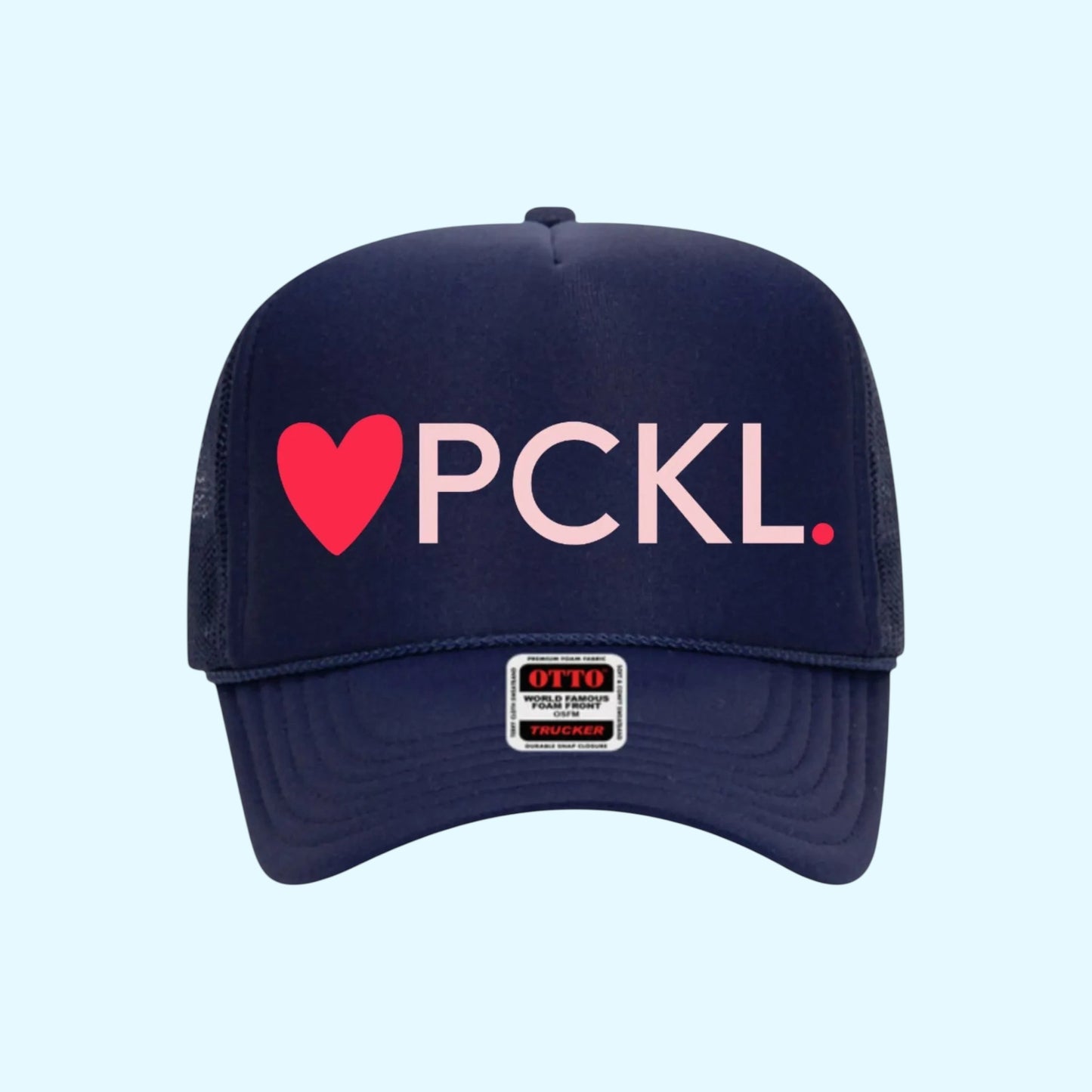 Heart Pckl High Profile Pickleball Trucker Hat | Navy