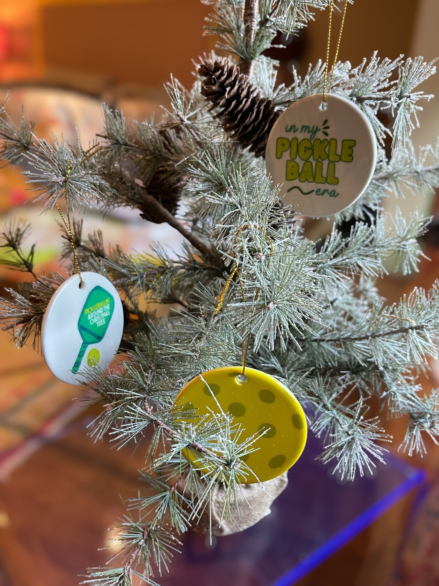 Ceramic Round 3" Ornament | Pickleballin' Around the Tree