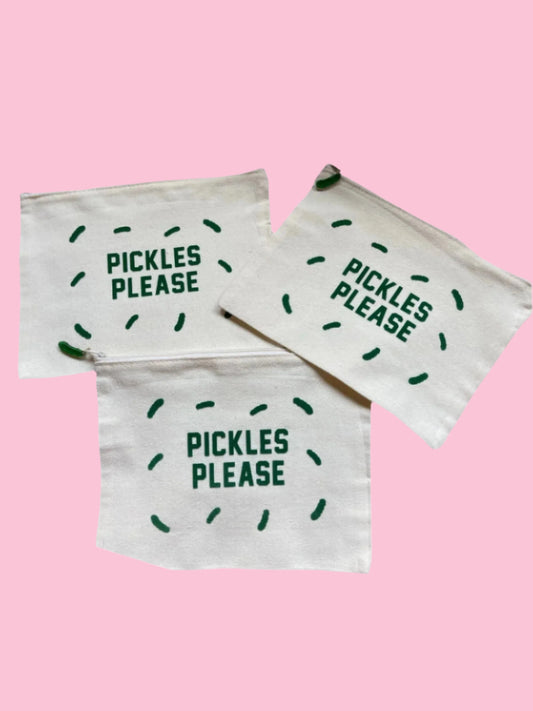 SUPER SALE! Pickle Canvas Zipper Pouch