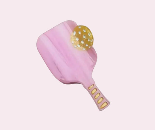 Pickleball Paddle Hair Claw |  Pink