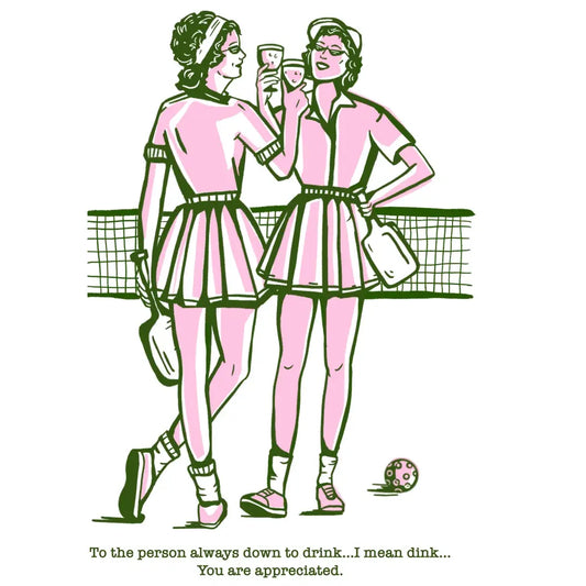 Pickleball Greeting Card | Partner Appreciation Day | pink