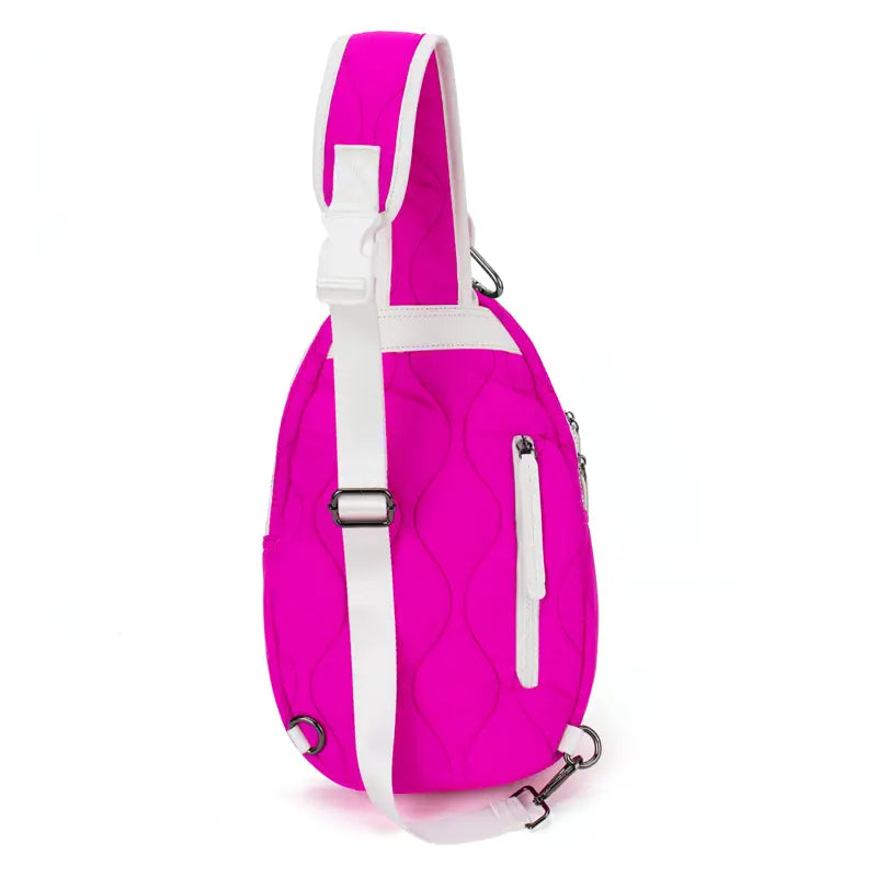 Pickleball Courtside Sling | hot pink + white