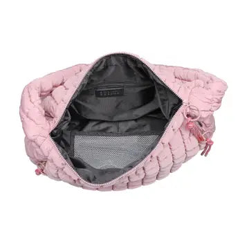 Quilted Puffer Hobo Bag | Rose