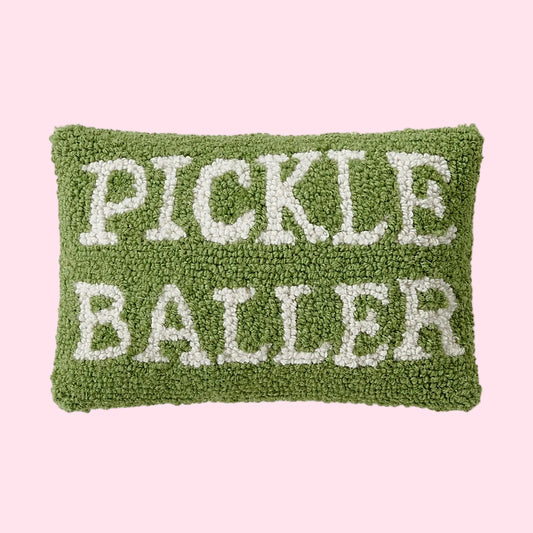 PICKLEBALLER Hook Pillow | green