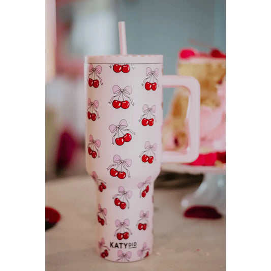 IN STORE ONLY! 38oz Tumbler Cup | cherry bow