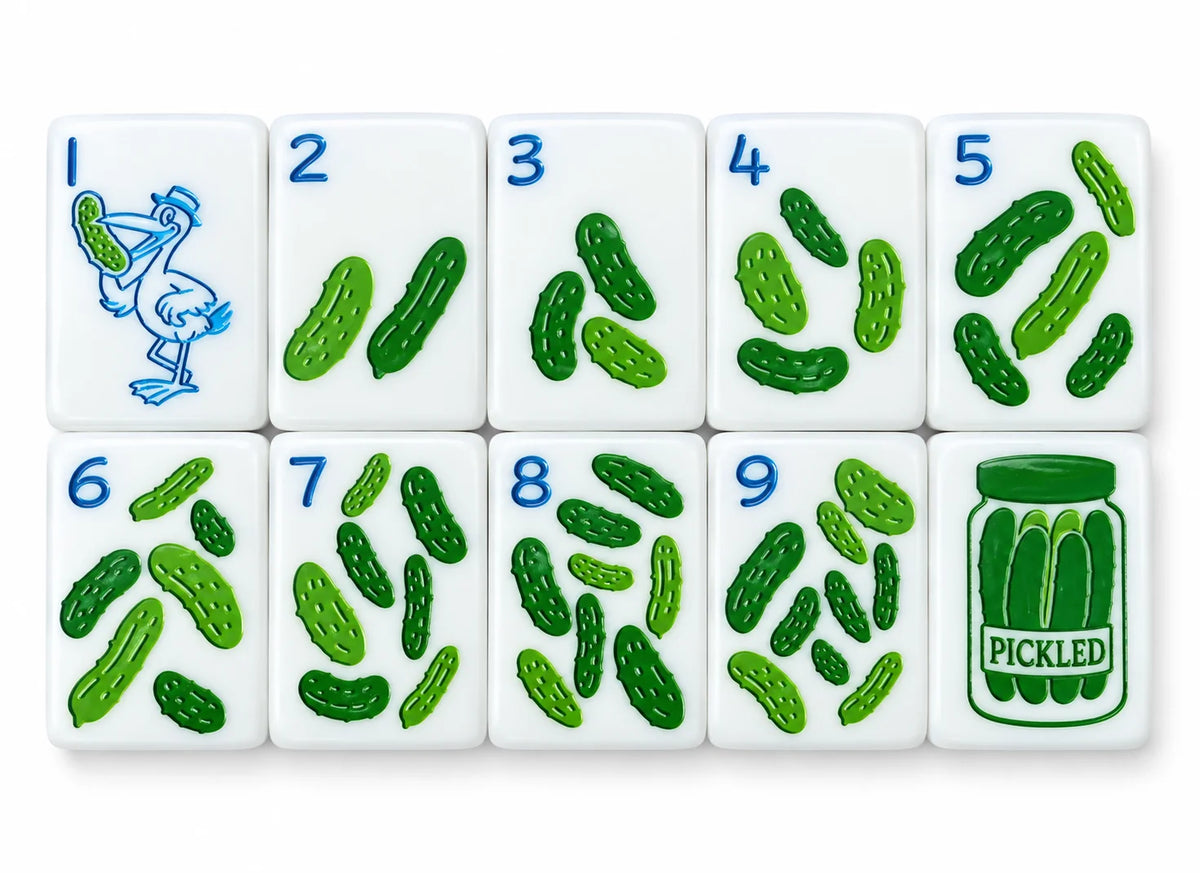 American Pickleball Mahjong Set | vibrant colors