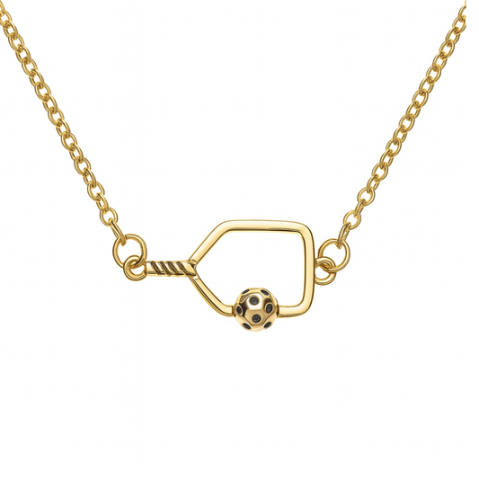 Pickleball Paddle Necklace | gold
