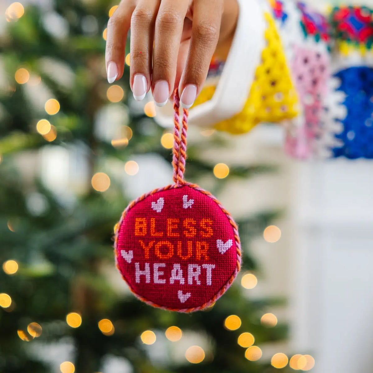 Needlepoint Ornament | bless your heart