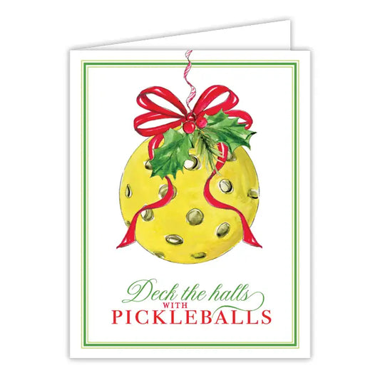 COMING SOON! Deck the Halls Card | with pickleballs