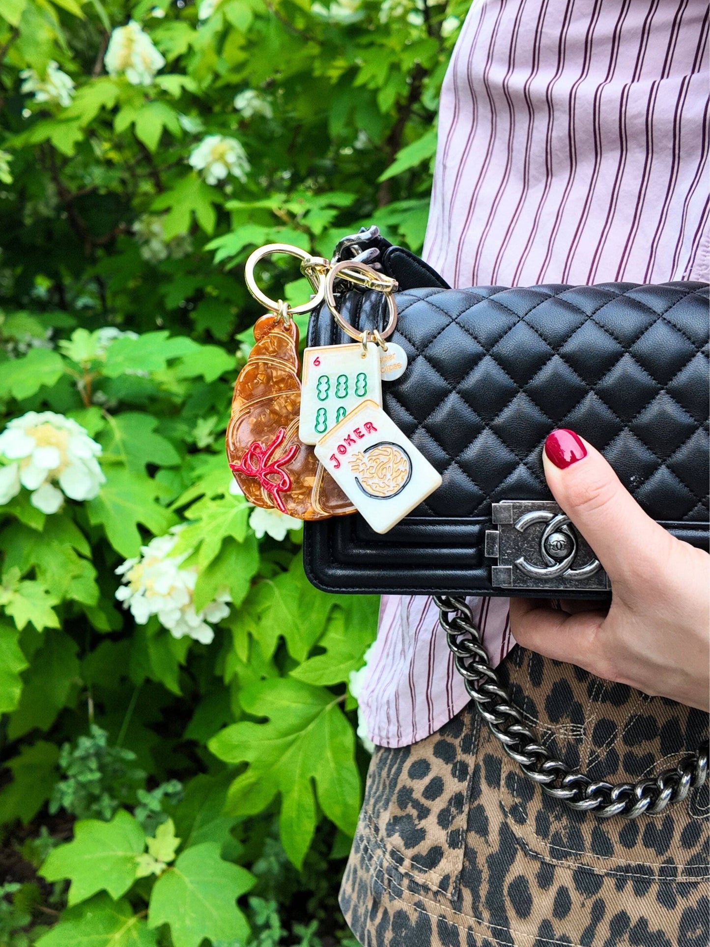Hand-painted Mahjong Bag Charm + Keychain | the OG