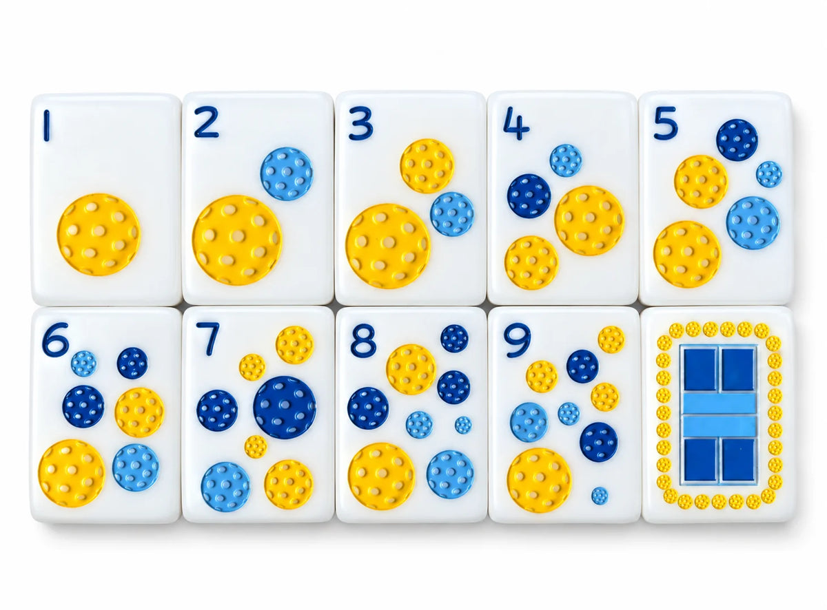 American Pickleball Mahjong Set | vibrant colors