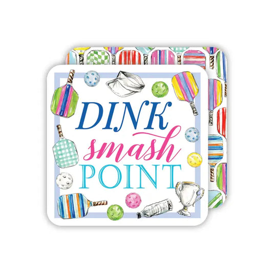 COMING SOON! Dink Smash Point Pickleball Square Coaster