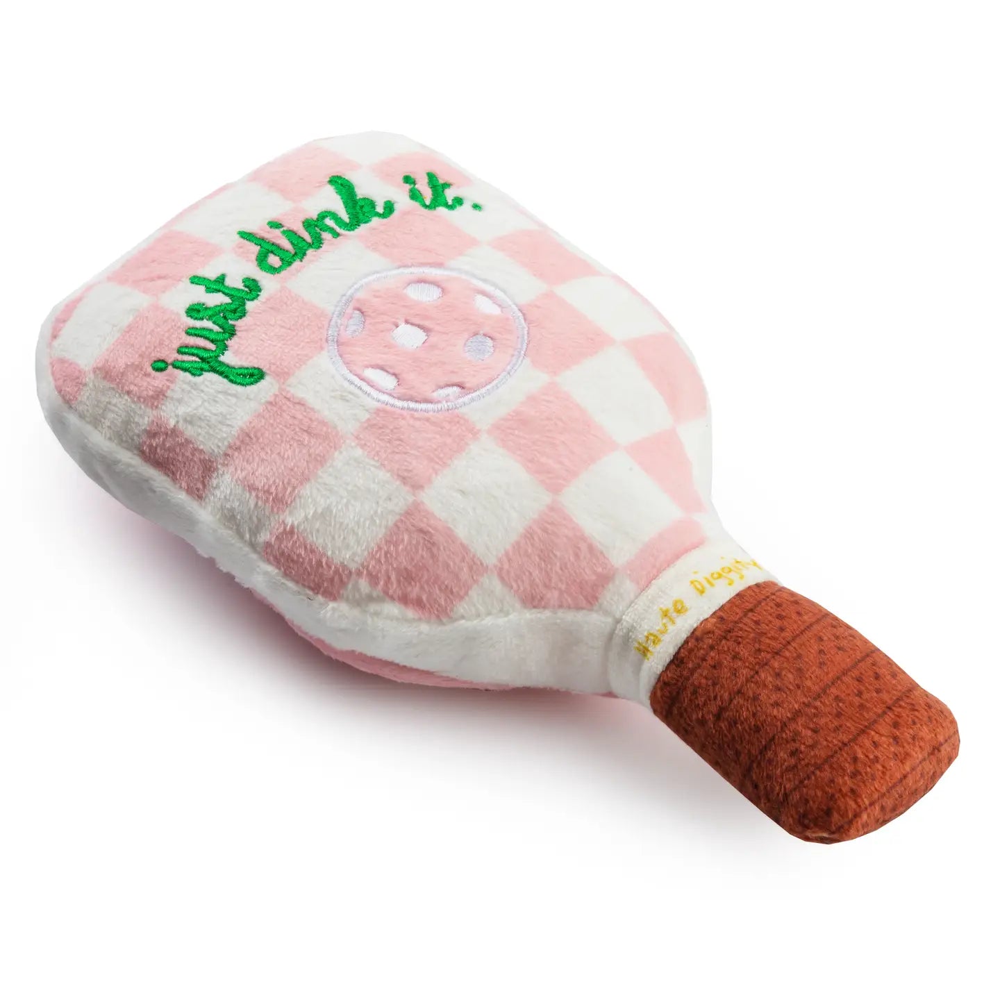 Plush Pink Checker Paddle