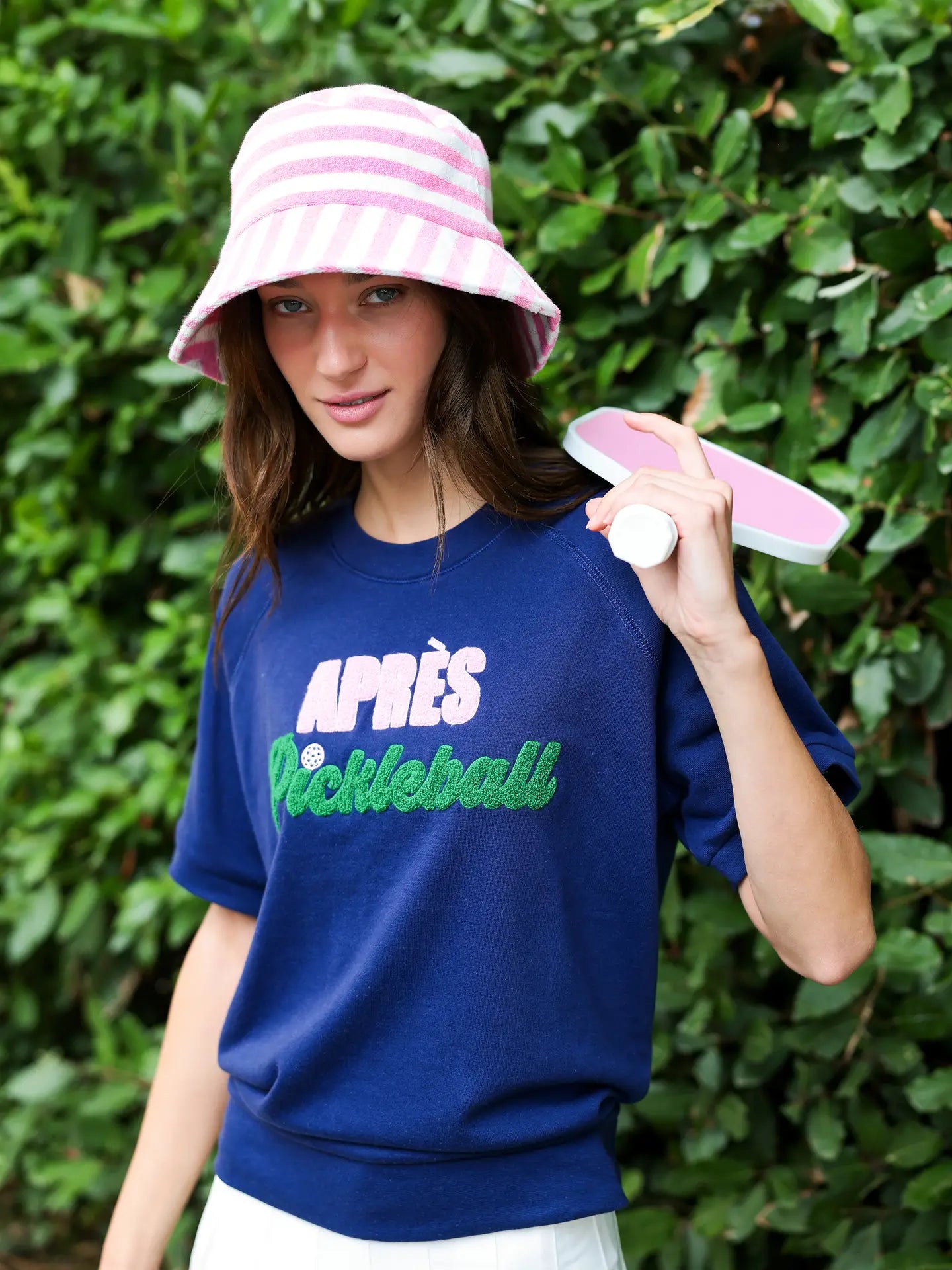 Après Pickleball Short Sleeve Sweatshirt | Navy