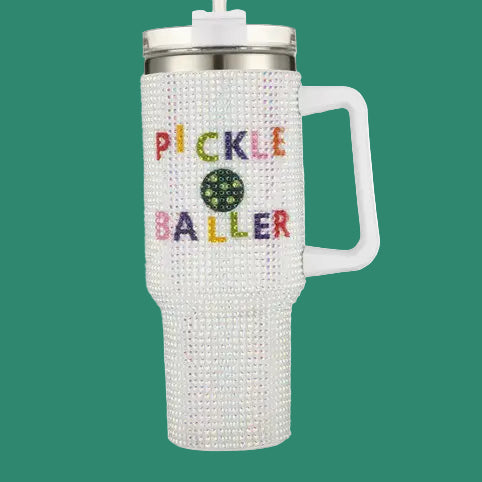 40oz Pickle Baller Tumbler Cup | blinged out