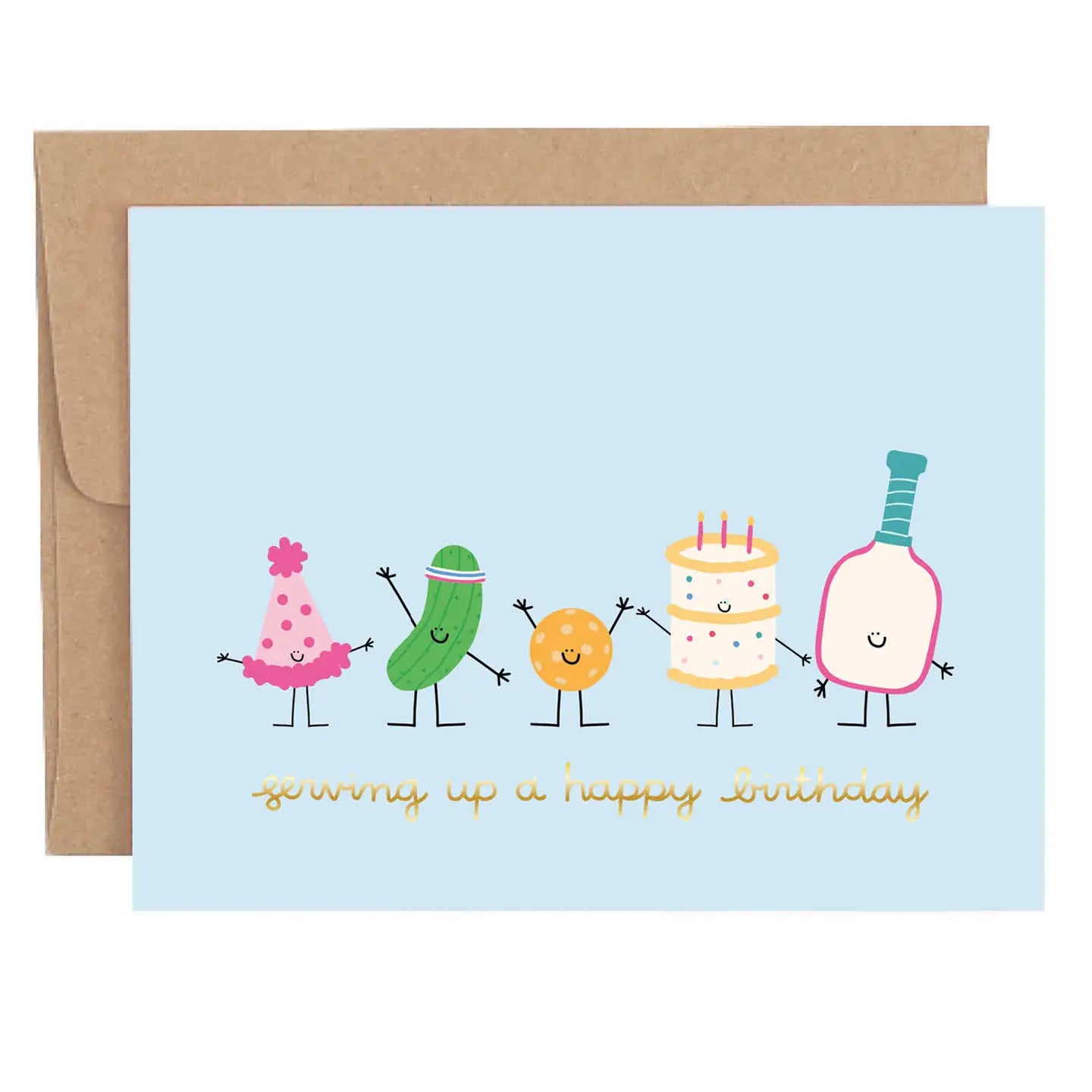 Pickleball Greeting Card | Serving Up A Happy Birthday