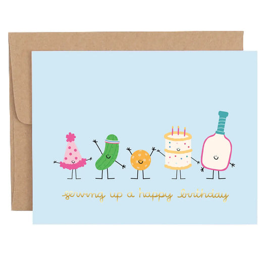 Pickleball Greeting Card | Serving Up A Happy Birthday