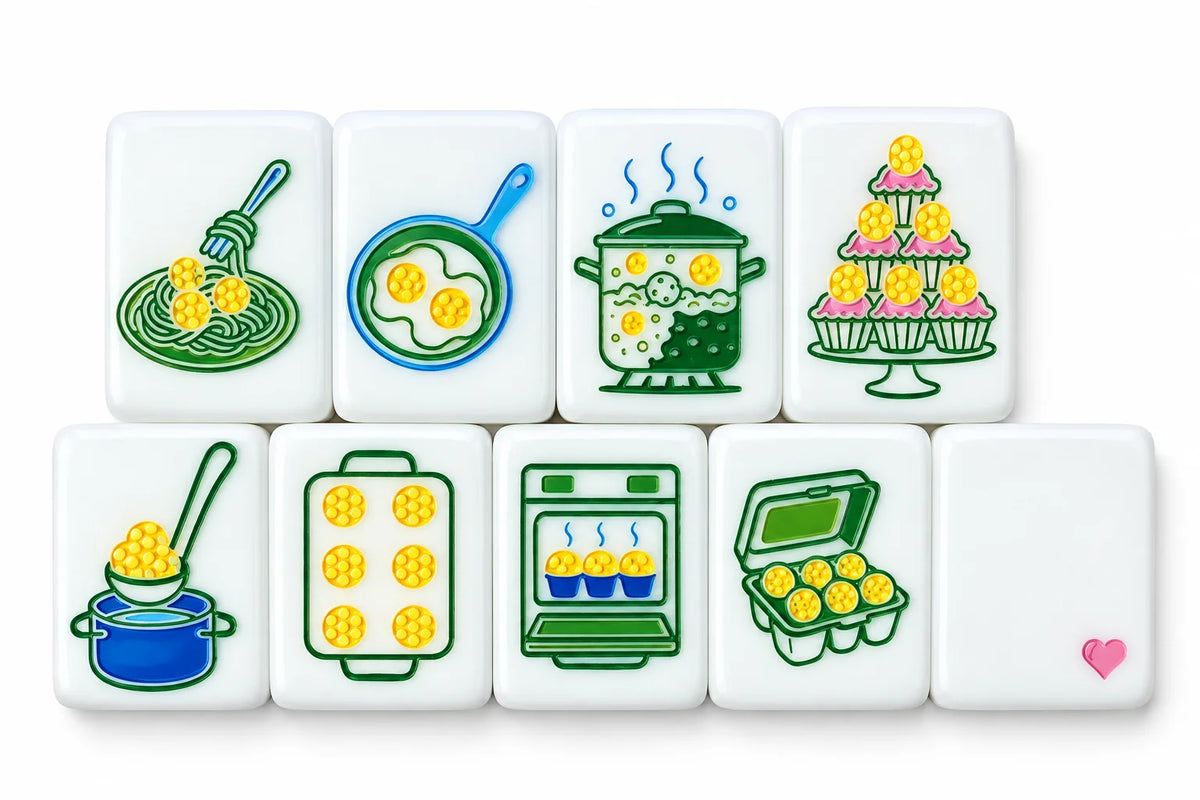American Pickleball Mahjong Set | vibrant colors