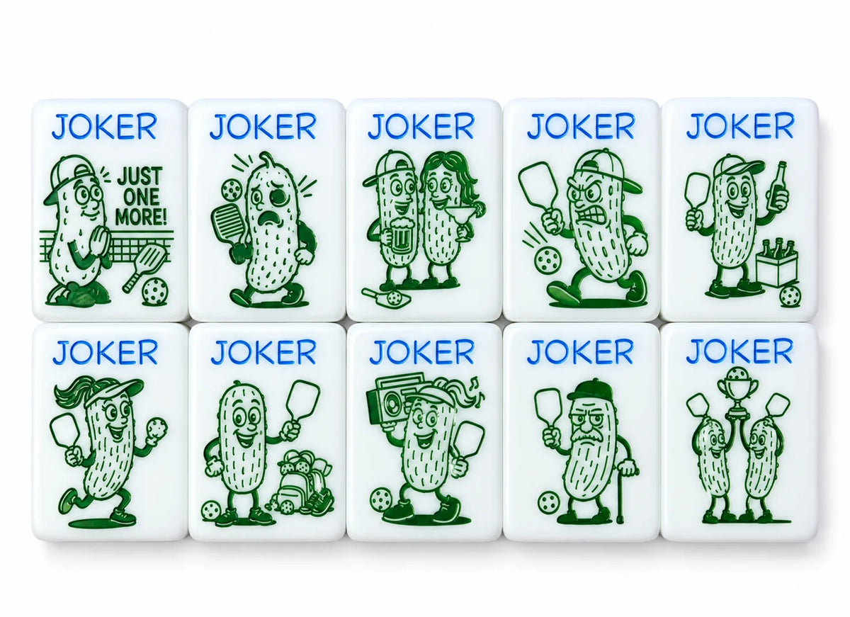 American Pickleball Mahjong Set | vibrant colors