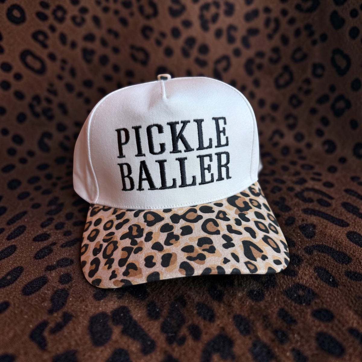Pickleballer Snapback Hat | Animal print | Leopard